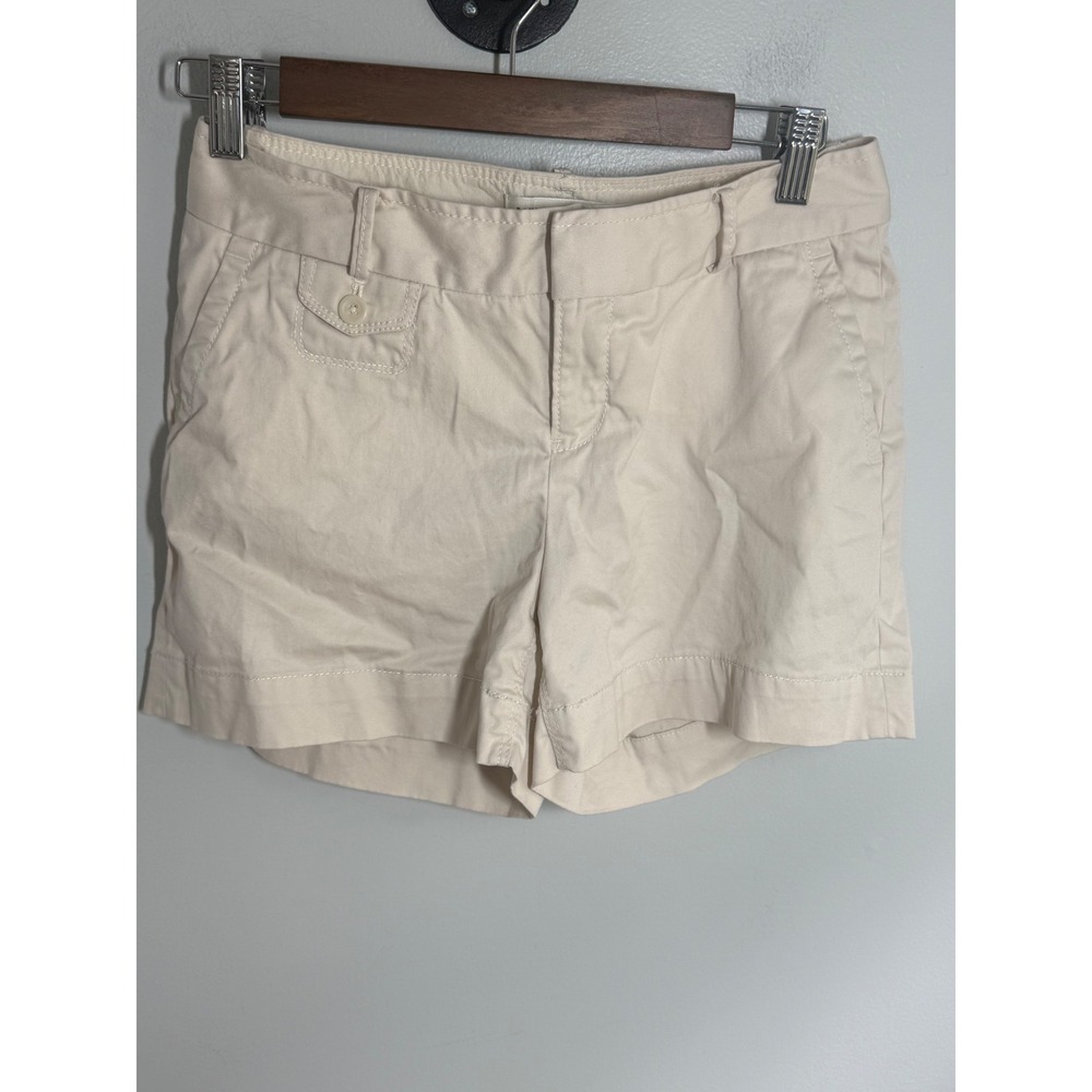 Banana Republic Martin Fit Beige Chino Shorts Womens 30 Waist Cotton Blend